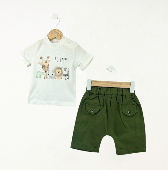 FOR MY BABY Baby Fou Thin Linen Shirt 3 Piece Set - Image 2