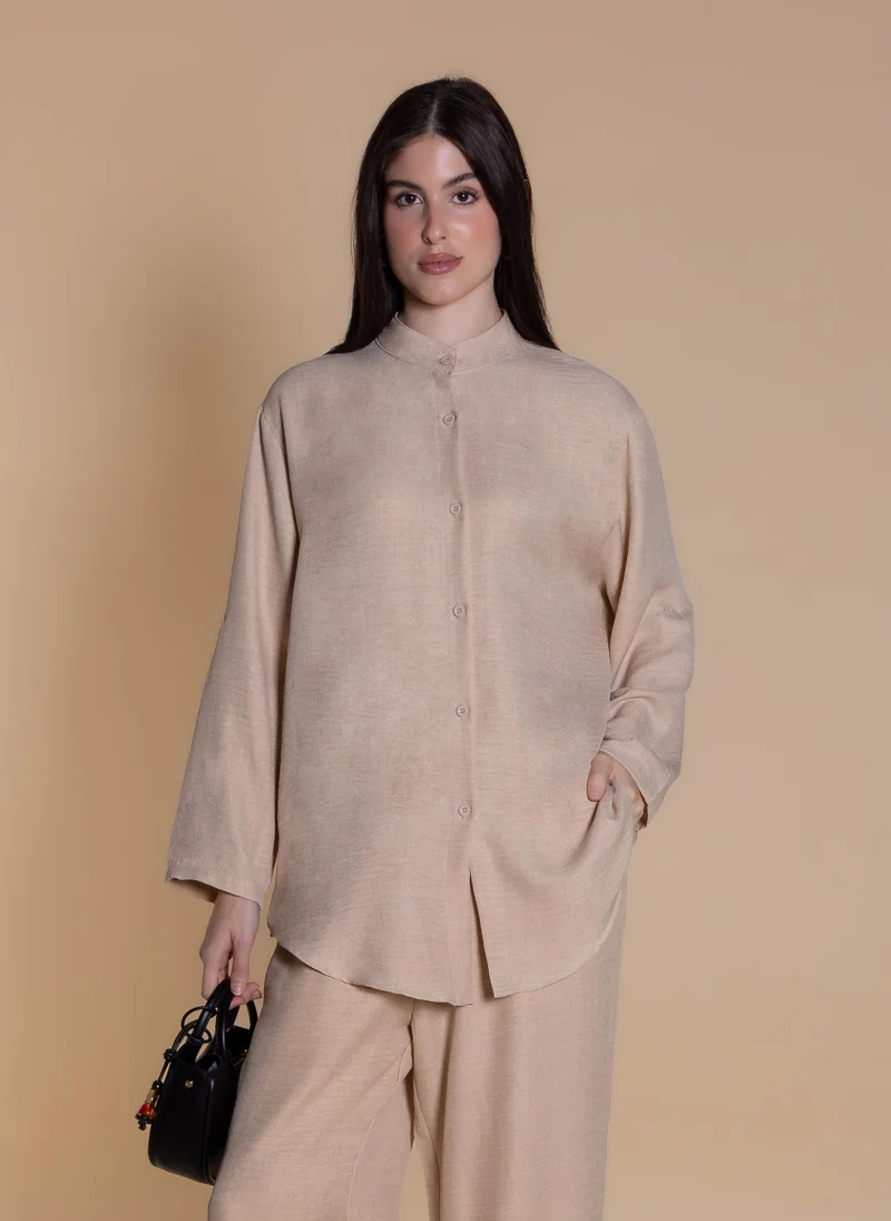 SHAPES STAND COLLAR SHIRT SET