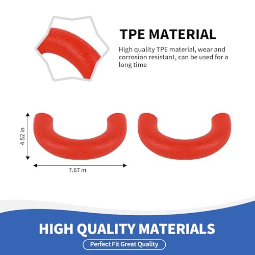 RAZPOY Tow Hook Cover fit for Ford F150 2004-2024, Front Bumper Tow Hooks Hitch Accessories, Red - Image 2