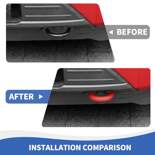 RAZPOY Tow Hook Cover fit for Ford F150 2004-2024, Front Bumper Tow Hooks Hitch Accessories, Red - Image 5