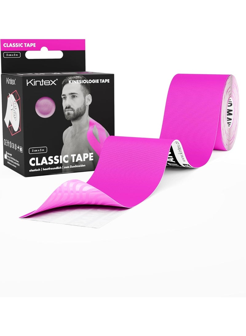 Kintex Kinesiology Tape Classic Pink 5 Cm X 5 M, Physio Tape, Therapy Tape, Elastic, Waterproof, Skin-Friendly. - Image 1