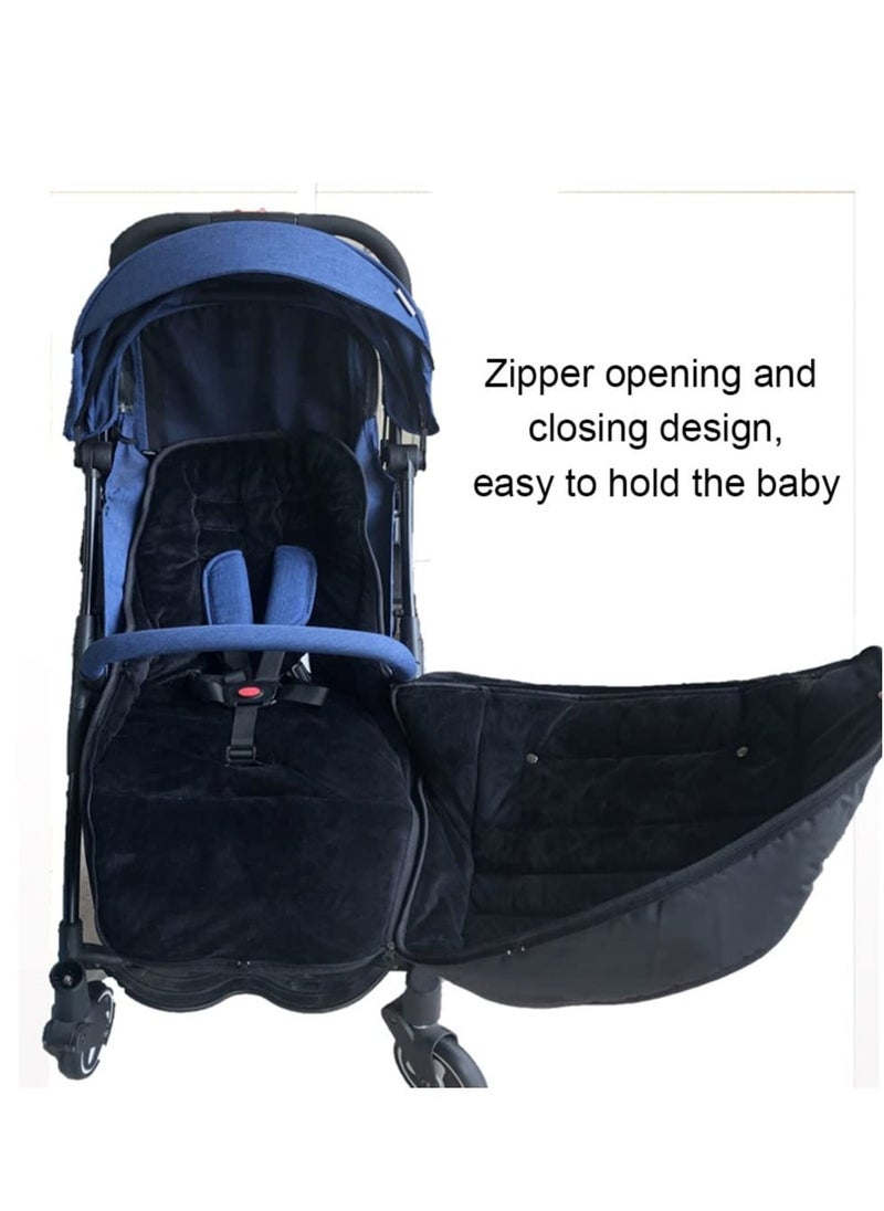 Universal Baby Pushchair Footmuffs and Sleeping Bag, Winter Warm Cozy Toes for Stroller and Buggy, Thermo Fleece Waterproof Design, Extra Long for Infants and Toddlers in Black - Image 4