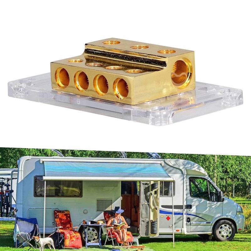 4 AWG 4 Way Distribution Block With Auto Cut Off For Car Truck Yacht - Image 3