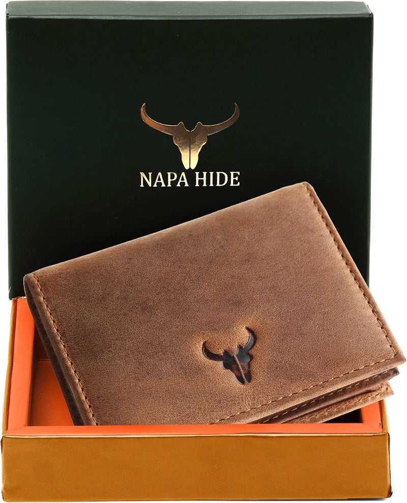 Napa Hide ® Mens Leather Wallet (Tan Hunter) - Image 5