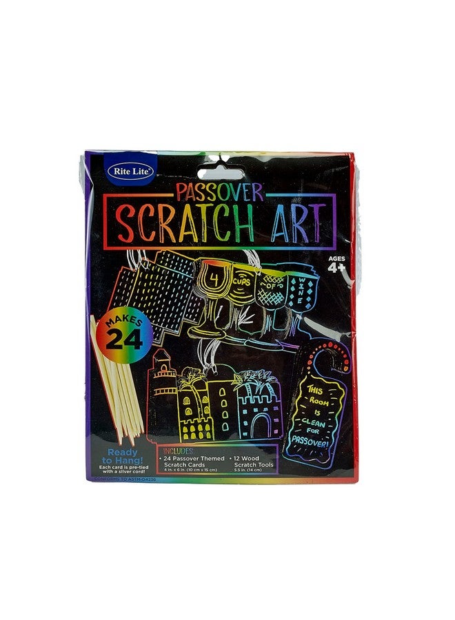 Rite Lite Passover Scratch Paper Kit - Passover Gifts, Passover Gifts for Kids, Passover Scratch Art, Passover DIY Kit for Kids! - Image 2