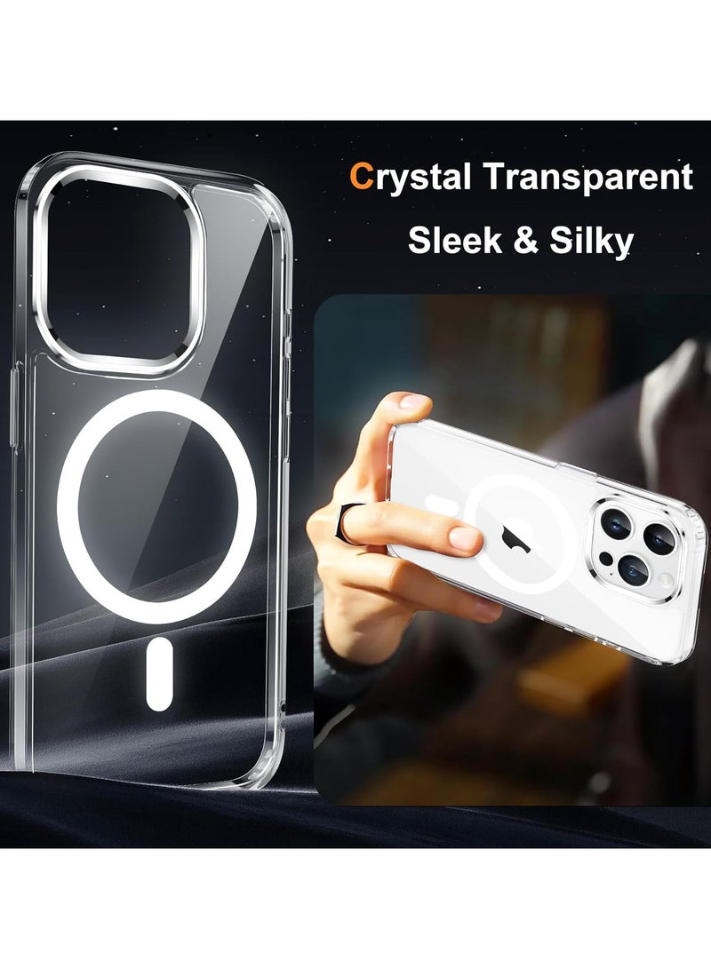 Denx Package 3 in 1 For iPhone 14 Pro, Clear Case with Screen Protector & Lens Protector, Compatible with Magsafe, High-Grade Protection & Anti-Yellowing, Magnetic Case for iPhone 14 Pro, Transparent  - Image 4