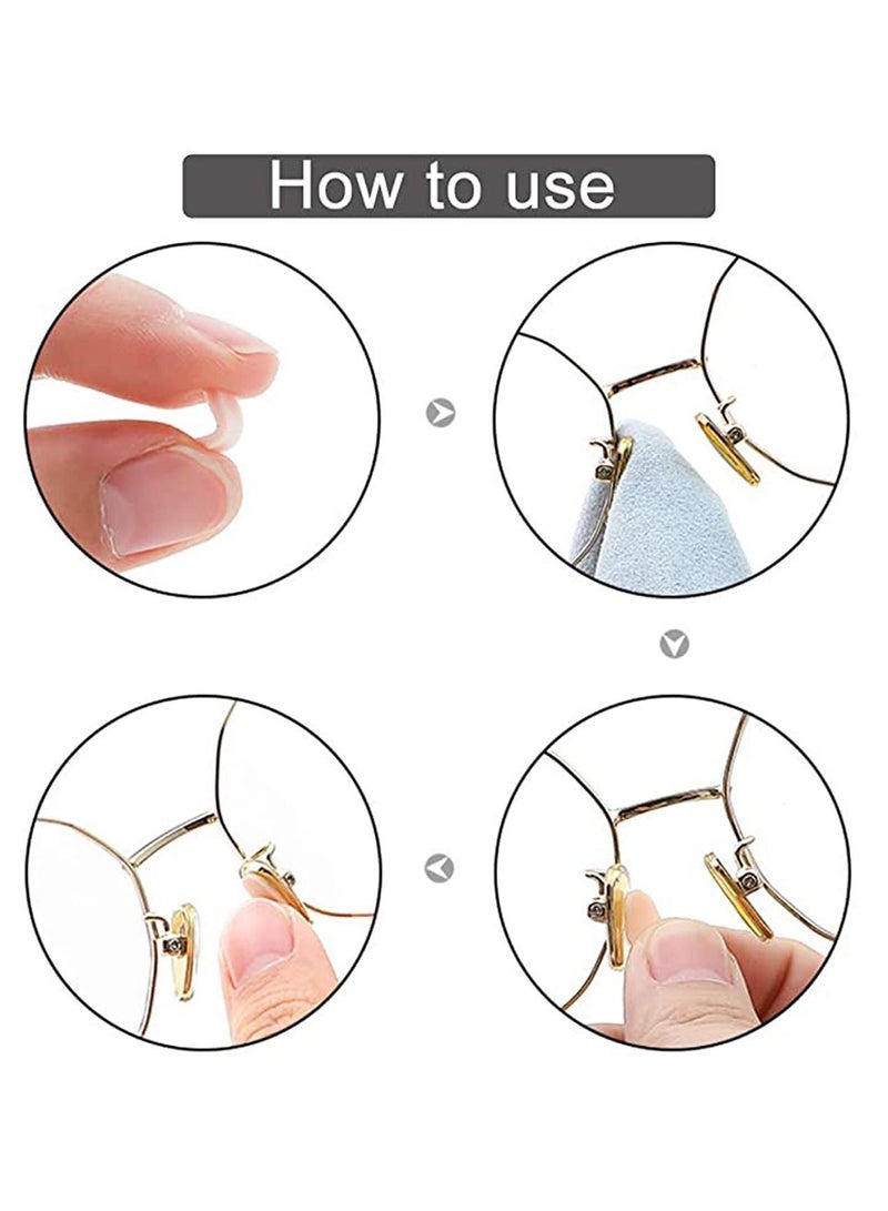 NIBEMINENT 72 Pair Self Adhesive Eyeglass Nose Pads Anti-Slip Cushions 2 Styles Thin Nosepads Glasses Sticker for Eyeglasses - Image 5