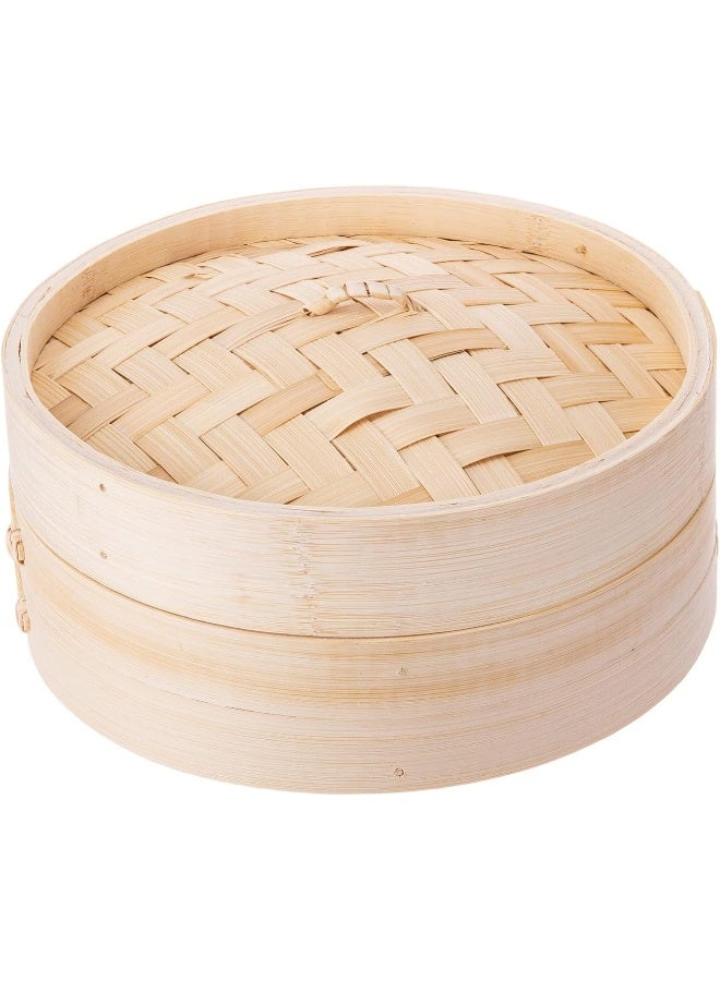 AKDC Round Steamer 21Cm X 20Cm X 8Cm Bamboo Brown - Image 1