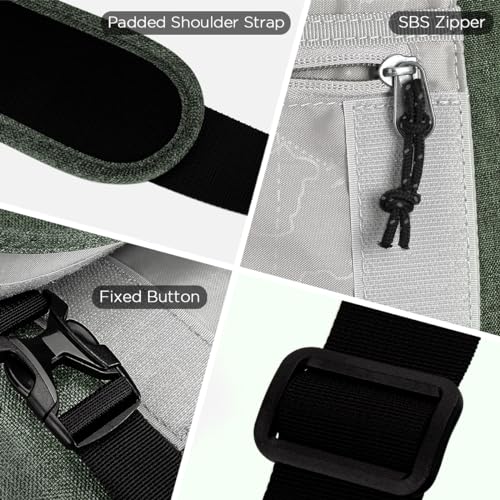 OIWAS Messenger Bag for Men, 15.6 Inch Laptop Crossbody Bags Women Casual Satchel Shoulder Bag College Travel Office Briefcase (15.6 Inch, Dark Green) - Image 3