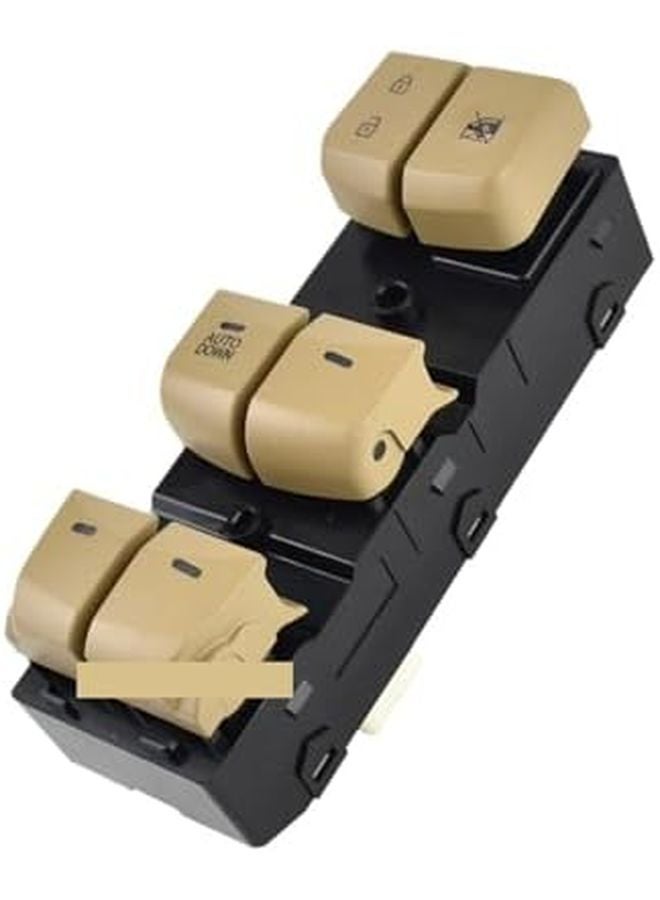 مفتاح التحكم في نافذة الطاقة الصفراء التلقائية لأسفل لسيارة هيونداي إلانترا MD أمامي يسار يمين - Image 2