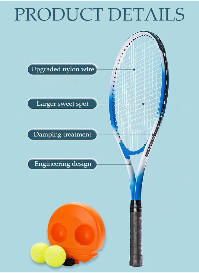 DUNISO Single Tennis Racket Set for Student Training Tennis and Beginners of 1 Tennis Racquet Lightweight Including 2 Tennis Balls 1 Non-slip Hand Glue 1 Tennis Bag and 1 Water Injection Base  - Image 3