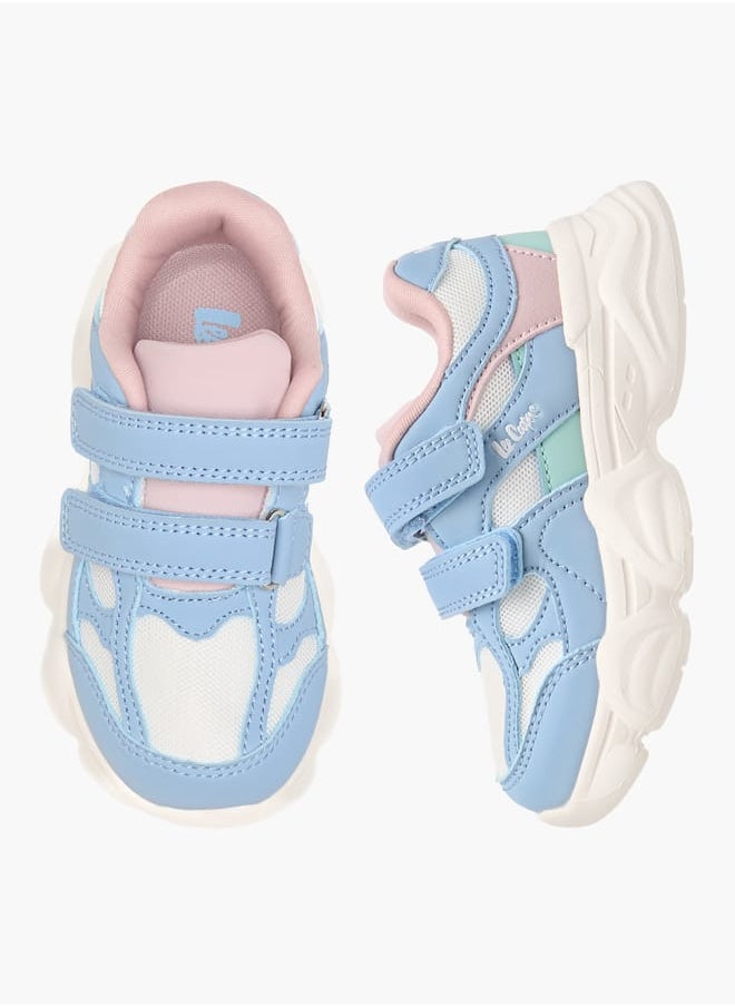 Lee Cooper - Girls Colourblock Sneakers with Hook and Loop Closure - Image 1