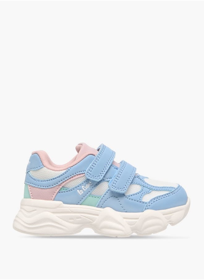 Lee Cooper - Girls Colourblock Sneakers with Hook and Loop Closure - Image 1