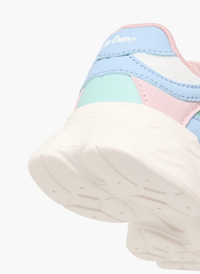 Lee Cooper - Girls Colourblock Sneakers with Hook and Loop Closure - Image 1