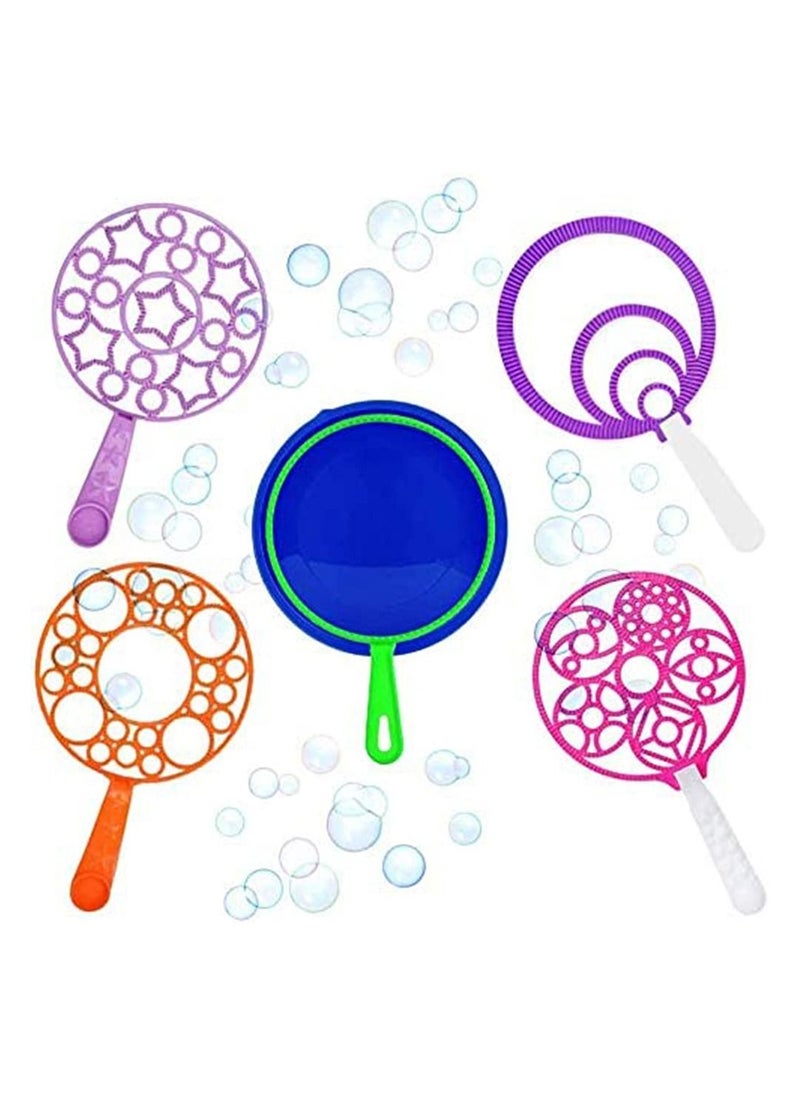 SYOSI - Bubble Wand Set with Solution Large Bubble Wands Colorful Bubble Wands for Kids, Indoor and Outdoor Play Random Color - Image 1