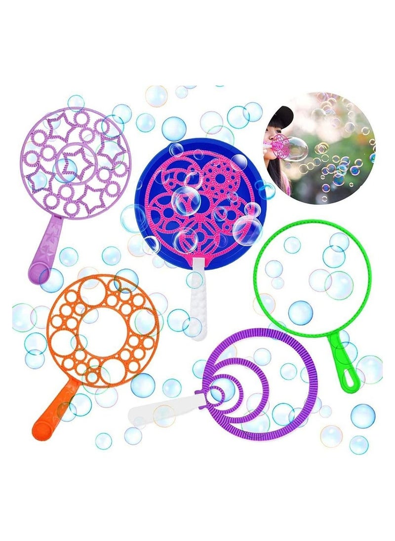 SYOSI - Bubble Wand Set with Solution Large Bubble Wands Colorful Bubble Wands for Kids, Indoor and Outdoor Play Random Color - Image 1