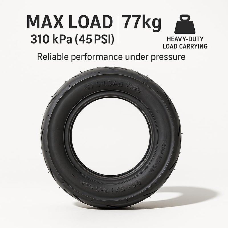 FUKUKAWA 10x2.50" Pneumatic Scooter Tire – 10 Inch Outer Replacement Tyre Compatible with E10 Electric Scooters, Durable Air-Filled Spare Tire, Explosion-Proof, Anti-Skid, Shock-Absorbing Wheel - Image 5