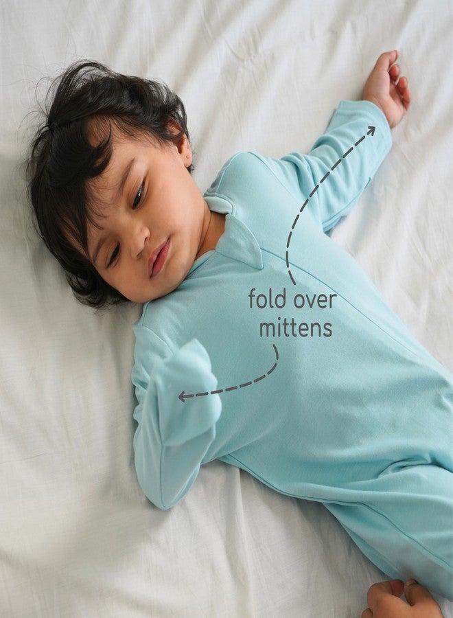 Cocoon Care Bamboo Cotton Knit Plain Solid Sleepsuit for Newborn Infants | Soft Breathable Lightweight Wearable Blankets | Strato 6-12M - Image 5