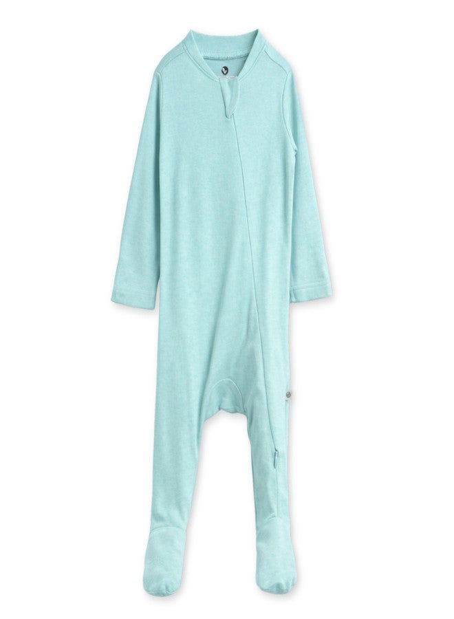 Cocoon Care Bamboo Cotton Knit Plain Solid Sleepsuit for Newborn Infants | Soft Breathable Lightweight Wearable Blankets | Strato 6-12M - Image 1