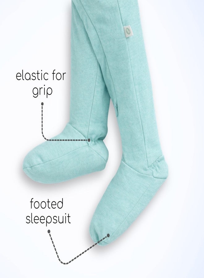Cocoon Care Bamboo Cotton Knit Plain Solid Sleepsuit for Newborn Infants | Soft Breathable Lightweight Wearable Blankets | Strato 6-12M - Image 4