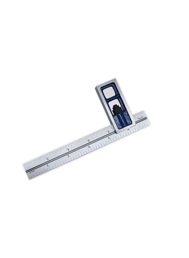 Benchmark Tools 388169 6 inch Precision Double Square 4R Graduations Accurate to +/- 0.002 inch Over Length of Blade Hardened Stainless Steel Blade (6" Double Square) - Image 2