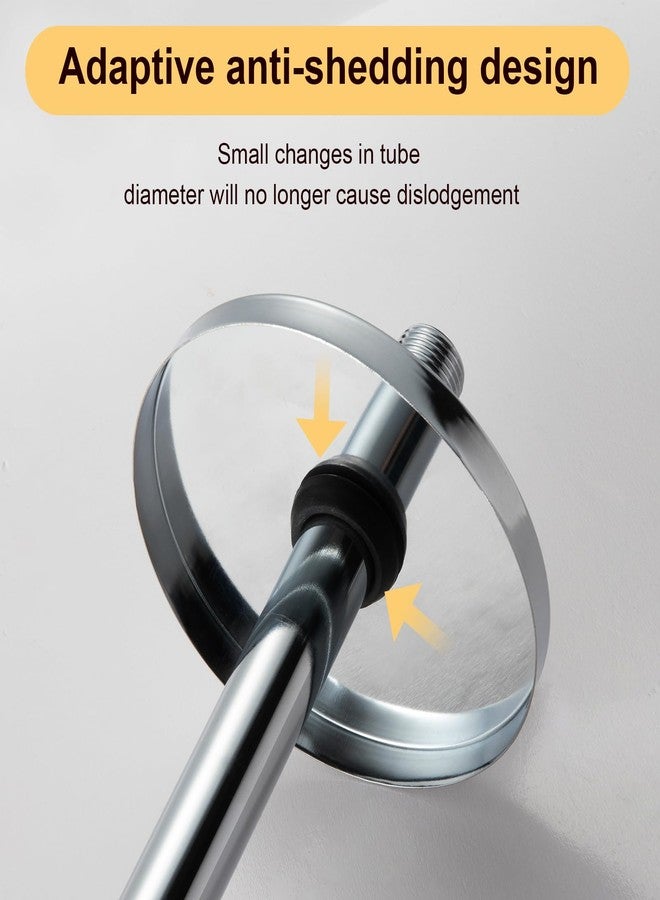 Offo ذراع دش OFFO كبير جدًا مقاس 4.5 بوصة مع شفة خارجية لذراع رأس الدش البديل ولوحة حماية مناسبة لمعظم العلامات التجارية لأذرع رأس الدش، من الكروم - Image 5