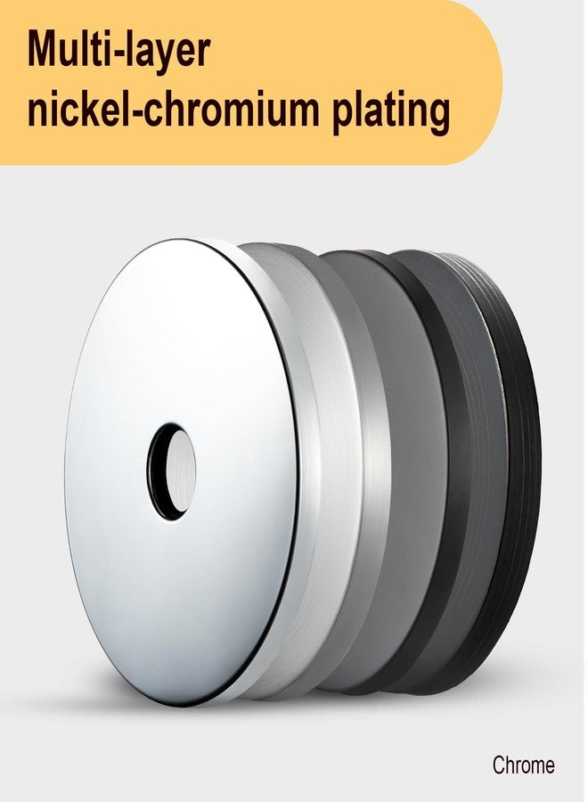 Offo ذراع دش OFFO كبير جدًا مقاس 4.5 بوصة مع شفة خارجية لذراع رأس الدش البديل ولوحة حماية مناسبة لمعظم العلامات التجارية لأذرع رأس الدش، من الكروم - Image 4