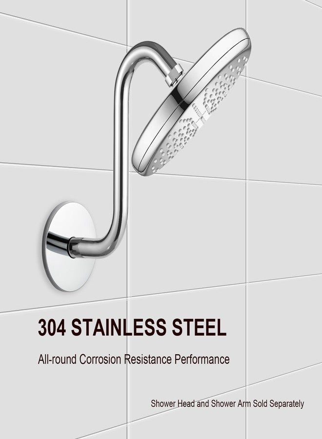 Offo ذراع دش OFFO كبير جدًا مقاس 4.5 بوصة مع شفة خارجية لذراع رأس الدش البديل ولوحة حماية مناسبة لمعظم العلامات التجارية لأذرع رأس الدش، من الكروم - Image 3