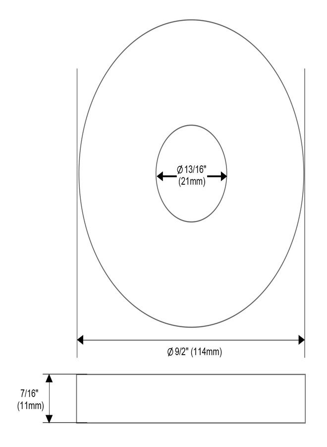 Offo ذراع دش OFFO كبير جدًا مقاس 4.5 بوصة مع شفة خارجية لذراع رأس الدش البديل ولوحة حماية مناسبة لمعظم العلامات التجارية لأذرع رأس الدش، من الكروم - Image 2