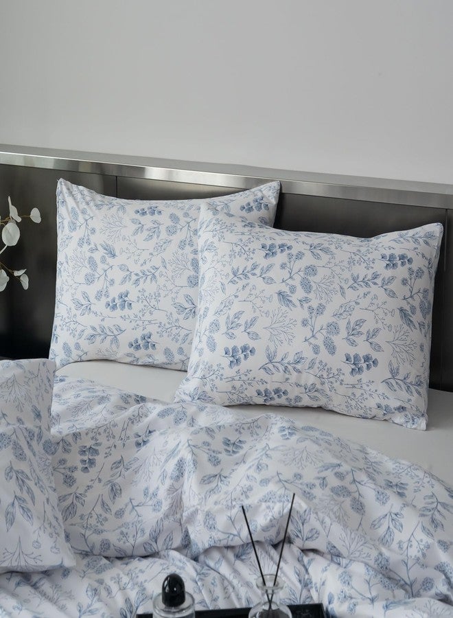 BUPIRD Queen Size Duvet Cover Floral 100% Brushed Microfiber 3 Pieces Vintage Chic Floral Garden Vibrant Botanical Floral Pattern Printed Queen Duvet Cover Flower with Zipper Closure - Image 5