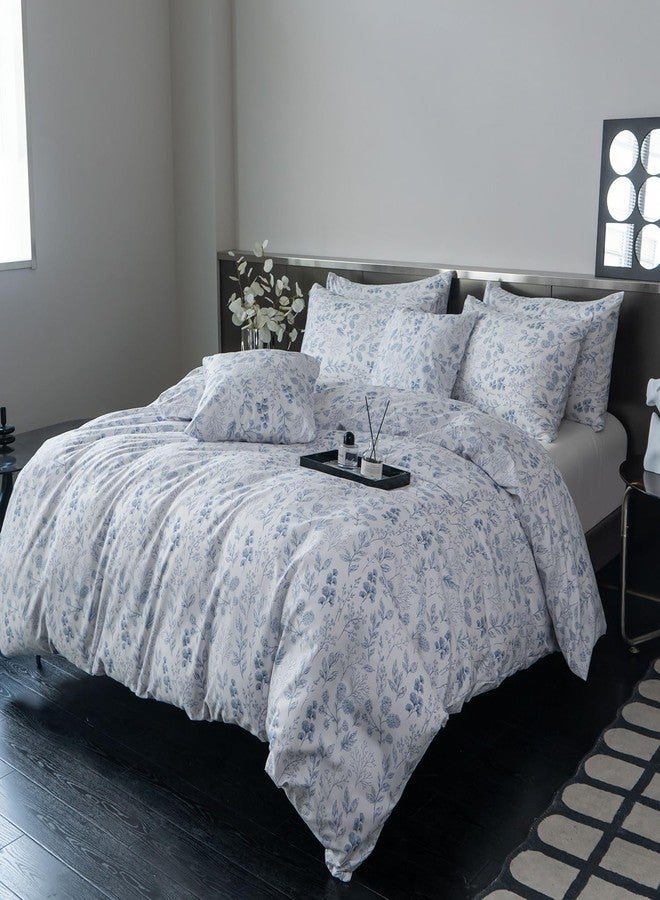 BUPIRD Queen Size Duvet Cover Floral 100% Brushed Microfiber 3 Pieces Vintage Chic Floral Garden Vibrant Botanical Floral Pattern Printed Queen Duvet Cover Flower with Zipper Closure - Image 4