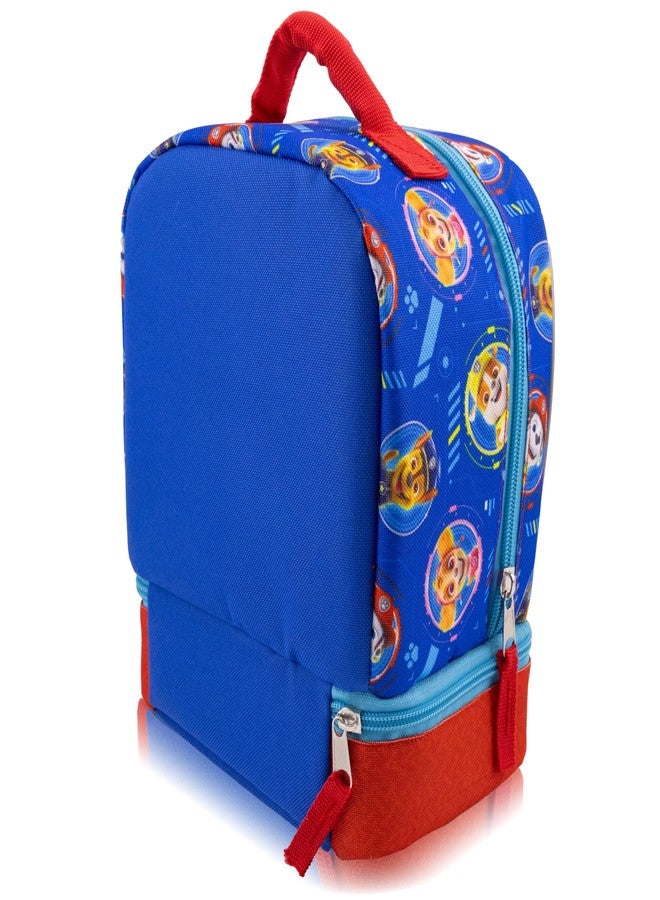 فاست فوروورد علبة غداء باو باترول للأطفال بتصميم لامع | حقيبة غداء معزولة للأولاد والبنات والأطفال الصغار | علبة غداء باو باترول تشيس ومارشال ورابل زرقاء قابلة لإعادة الاستخدام - Image 5