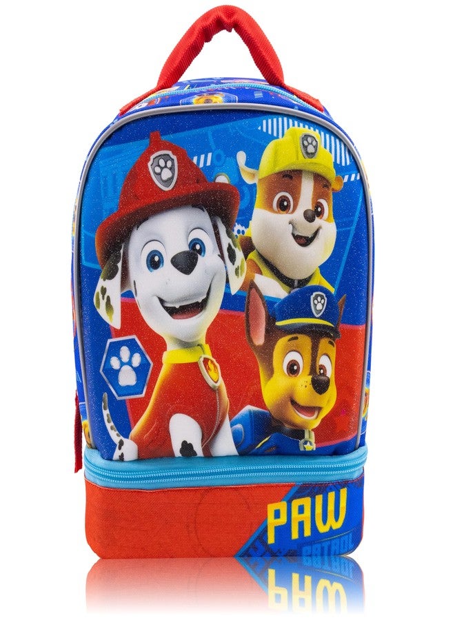 فاست فوروورد علبة غداء باو باترول للأطفال بتصميم لامع | حقيبة غداء معزولة للأولاد والبنات والأطفال الصغار | علبة غداء باو باترول تشيس ومارشال ورابل زرقاء قابلة لإعادة الاستخدام - Image 1