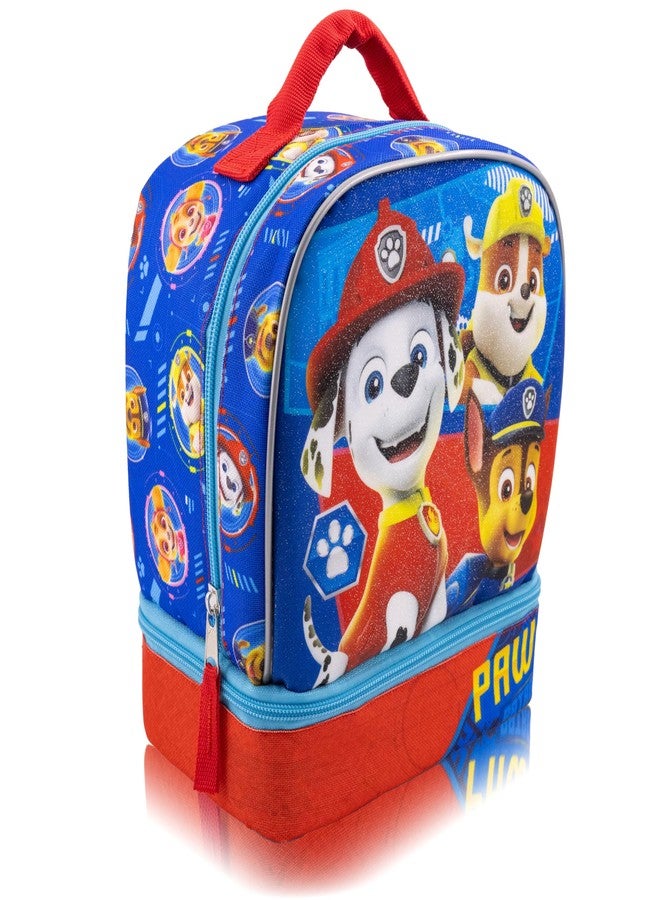 فاست فوروورد علبة غداء باو باترول للأطفال بتصميم لامع | حقيبة غداء معزولة للأولاد والبنات والأطفال الصغار | علبة غداء باو باترول تشيس ومارشال ورابل زرقاء قابلة لإعادة الاستخدام - Image 2