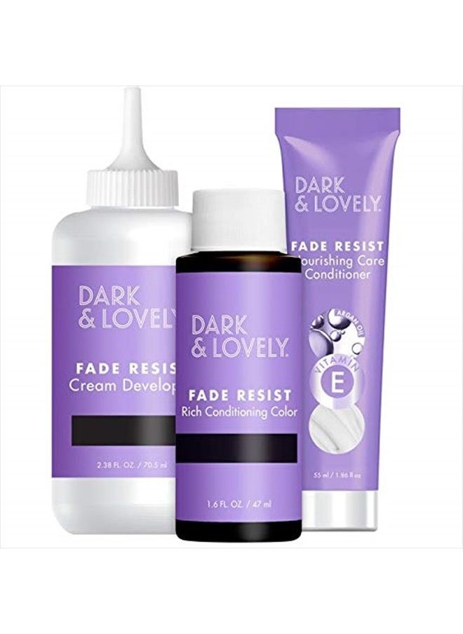 SoftSheen-Carson Dark and Lovely Fade Resist Rich Conditioning Hair Color, Permanent Hair Color, Up To 100 percent Gray Coverage, Brilliant Shine with Argan Oil and Vitamin E, Brown Sugar  - Image 2