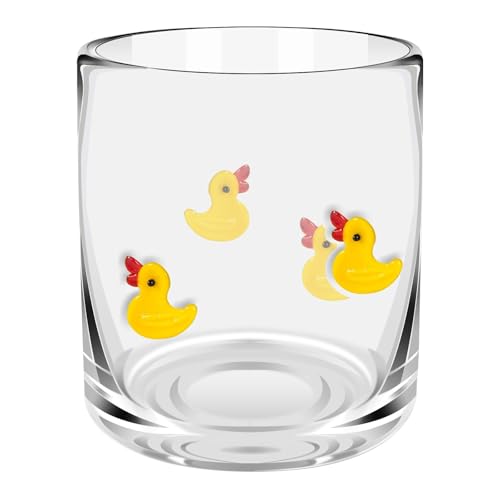 Sel Natural 14 Ounce Icon Juice Glasses, Aesthetic Cocktail & Old Fashioned Drinking Glasses, Iconic Clear Glass Cups for Women, Sister, Friend & Party Gifts (Duck) - Image 1