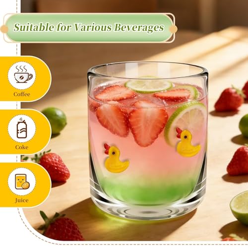Sel Natural 14 Ounce Icon Juice Glasses, Aesthetic Cocktail & Old Fashioned Drinking Glasses, Iconic Clear Glass Cups for Women, Sister, Friend & Party Gifts (Duck) - Image 4