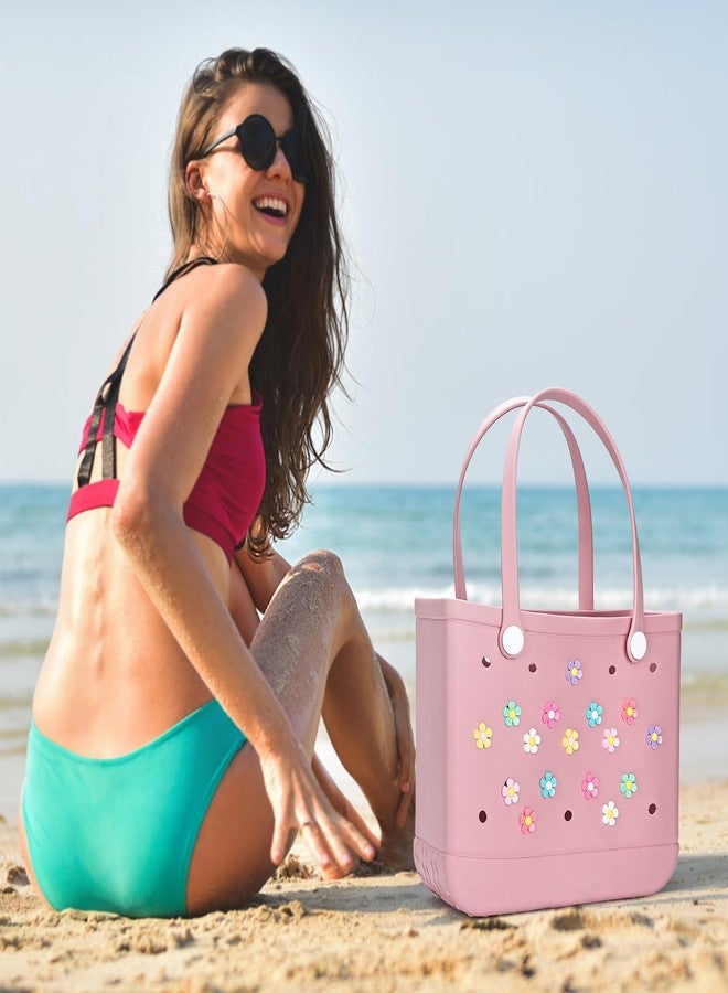 Ella & Emma 16Pcs Flower Charm Accessory for Bogg Bags and Simply Southern Totes, Decorative Accessories to Customize Your Beach Tote Bag - Image 3