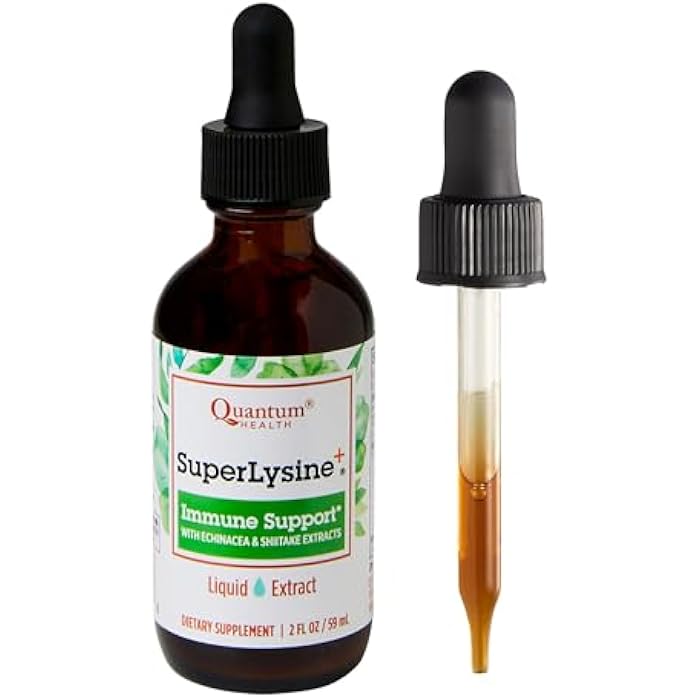 Quantum Health SuperLysine+ Immune Support|Liquid Extract Tincture for Easy Absorption|Formulated with Echinacea and Shitake Extracts|2 Ounce - Image 1