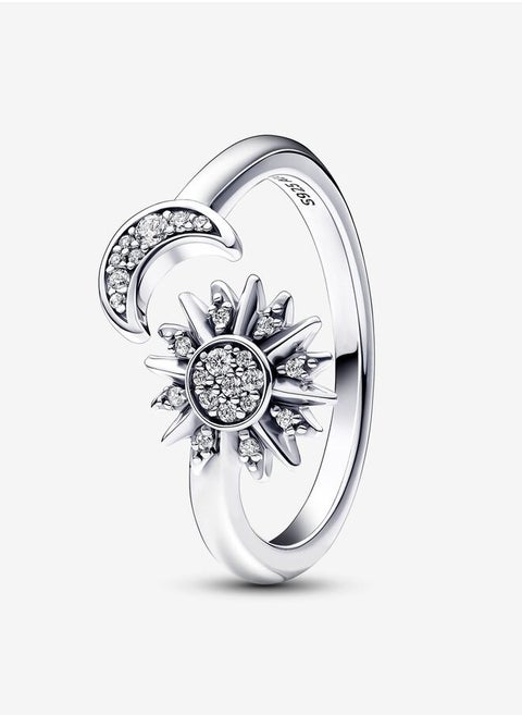 Pandora Brilliant Sun and Moon Open Ring