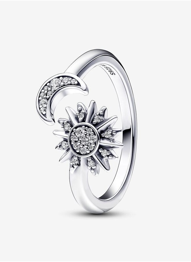 Pandora Brilliant Sun and Moon Open Ring