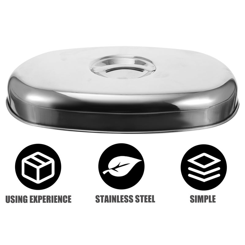 2pcs Home Portable Stainless Steel Food Cover Dish Cover Mini Food Lid - Image 4