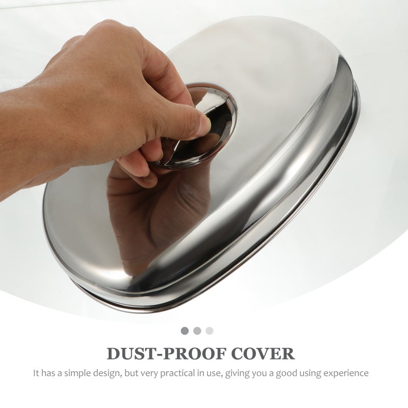 2pcs Home Portable Stainless Steel Food Cover Dish Cover Mini Food Lid - Image 5