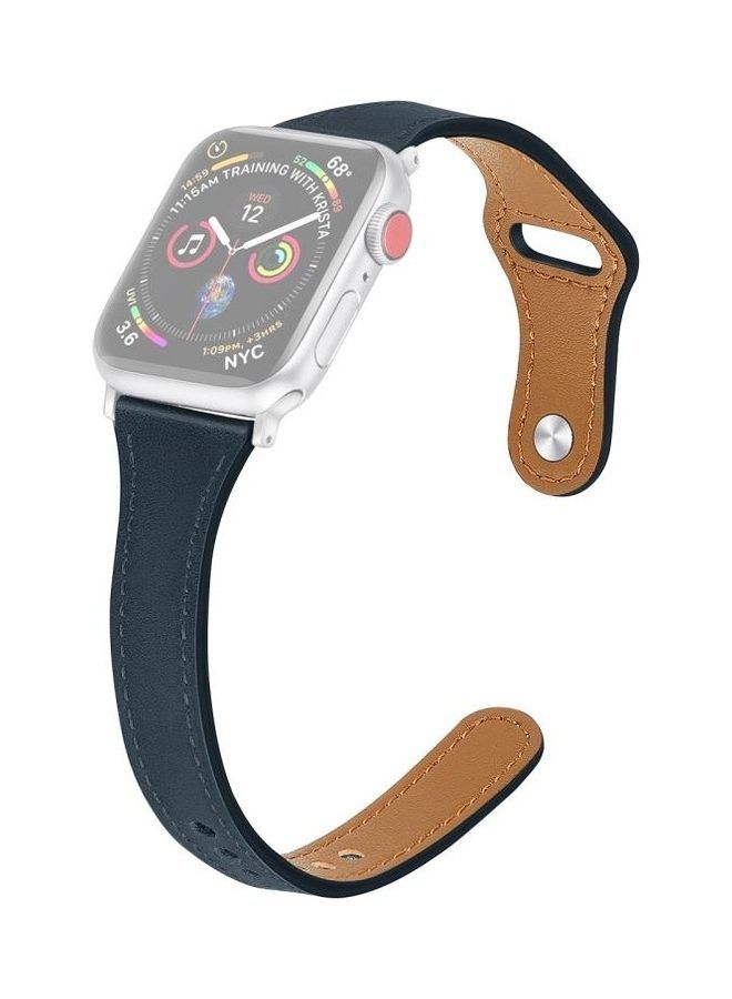 NIBEMINENT Ethnic Replacement Watchband For Apple Watch Series 1/2/3/4/5/6/7/SE 42/44/45mm Blue - Image 1