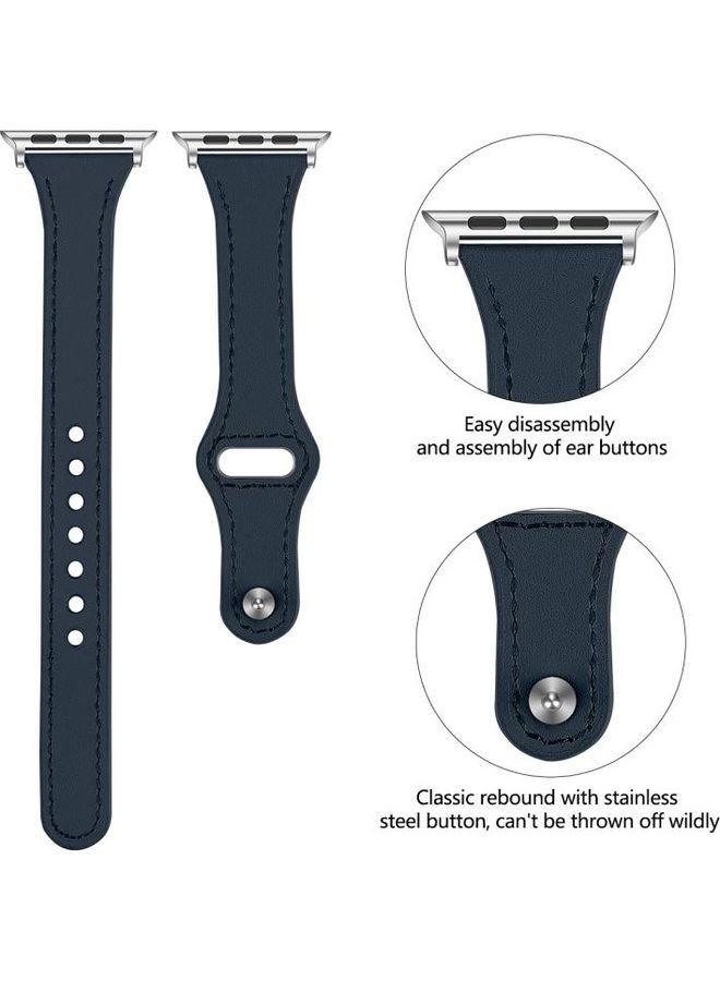 NIBEMINENT Ethnic Replacement Watchband For Apple Watch Series 1/2/3/4/5/6/7/SE 42/44/45mm Blue - Image 3