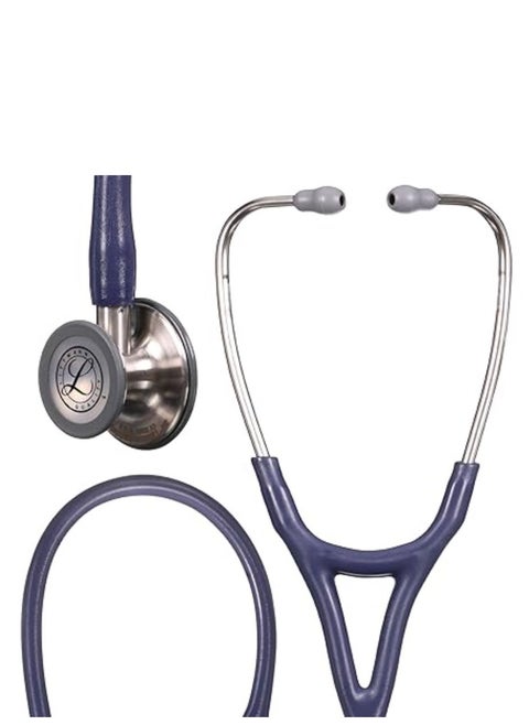 3M Littmann Cardiology Stethoscope, Model 6187C, Enhanced Sound, Satin-Finish Tubing, Midnight Blue Color, 27 Inch
