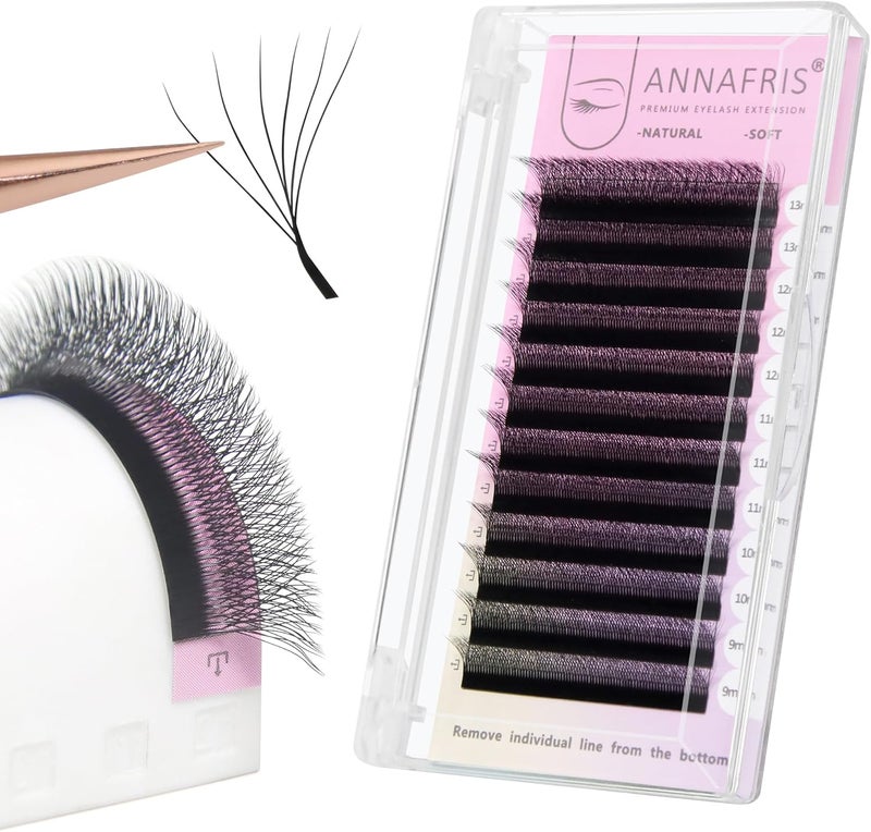 6D W Lash Extension Premade Fan Lashes 007 LU 913mm Mix Russian Volume Eyelashes Pre Made 6D W Lash Matte Black False Lashes913mm 007 LU