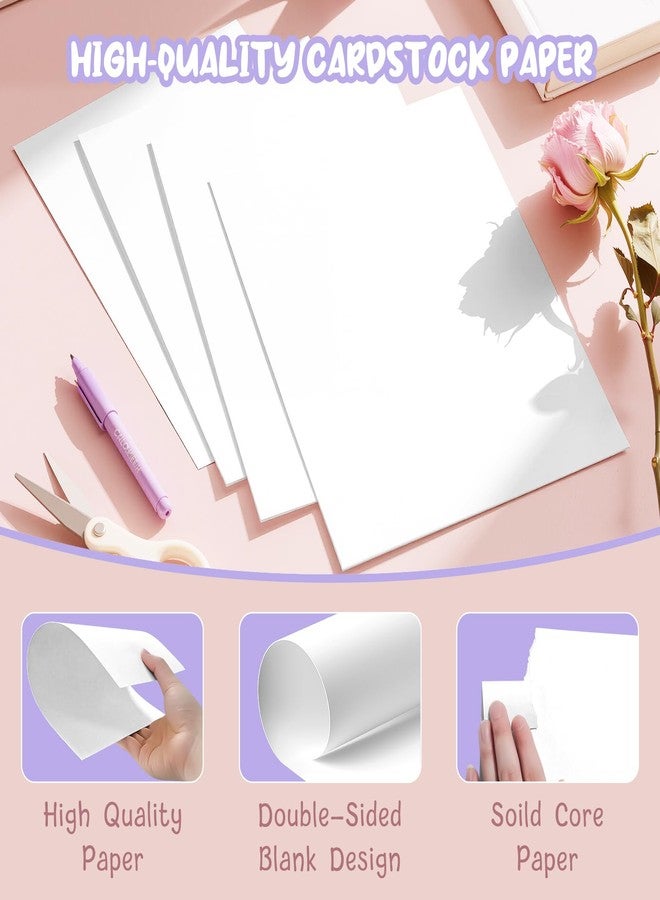 Aidunmis Blank Card Stock 8.5 x 11, 40 Sheets, White - Image 3