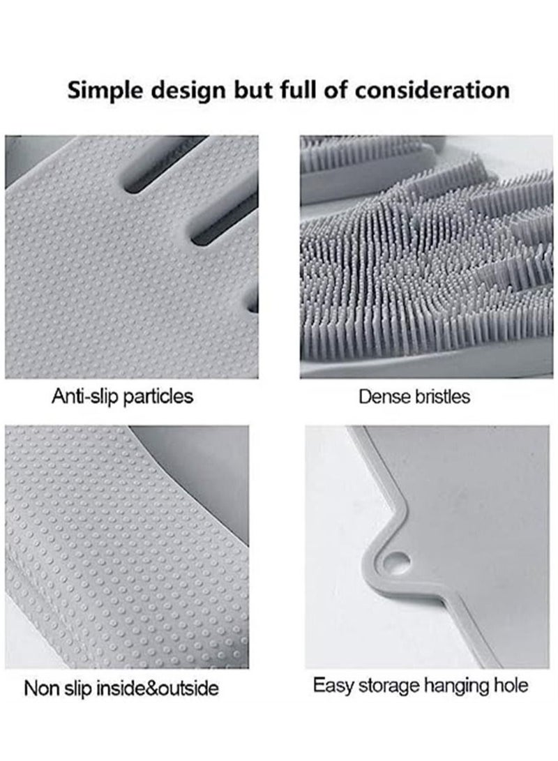 Magic Silicone Dishwashing Gloves Cleaning Scrubbing-Dish Wash Silicone Gloves Great for Washing Dish,Kitchen,Car,Bathroom and More. - Image 3