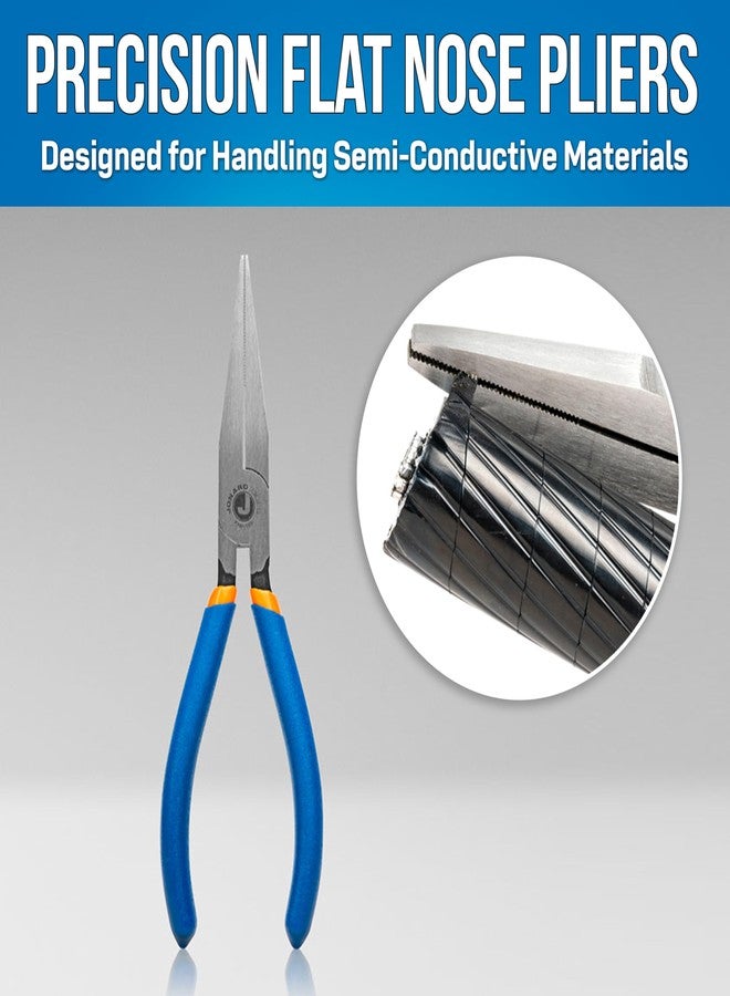 جونارد تولز كماشة ذات أنف مسطح من Jonard Tools FNP-165، بمقبض مزدوج الغمس وأنف مسطح طويل، 6 بوصات - Image 2